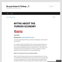 MYTHS ABOUT THE TURKISH ECONOMY