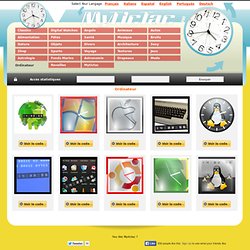 horloges flash pour site web