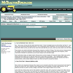 Top Ten Multimeter Tests - Part 1 of 2 - MyTractorForum.com - The Friendliest Tractor Forum and Best Place for Tractor Information
