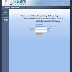 myWater Login Page