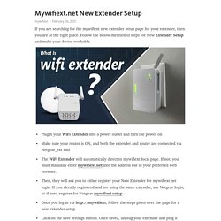 Mywifiext.net New Extender Setup – Telegraph