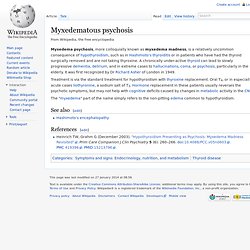 Myxedematous psychosis