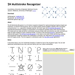 JavaScript $N Multistroke Recognizer