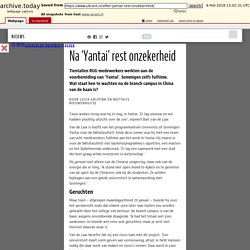 Na ‘Yantai’ rest onzekerheid – UK