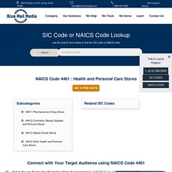 NAICS Code 4461 : Health and Personal Care Stores