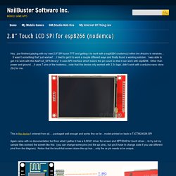 2.8″ Touch LCD SPI for esp8266 (nodemcu)