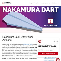 Nakamura Lock dart paper airplane