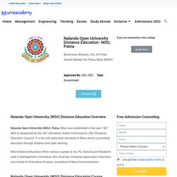 Nalanda Open University: Courses, Fees, Admission, Ranking