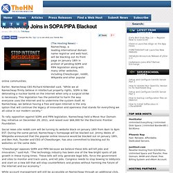 Namecheap Joins in SOPA/PIPA Blackout by www