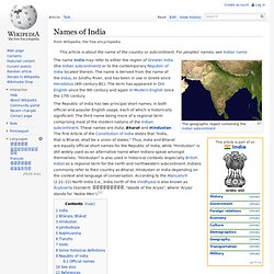 Names of India