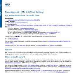 Namespaces in XML 1.0 (Third Edition)