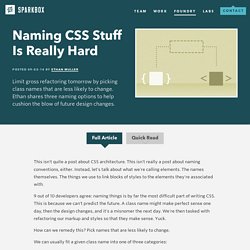 Naming CSS Stuff Is Really Hard