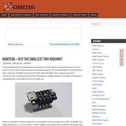 Nanite85 – is it the smallest tiny arduino?