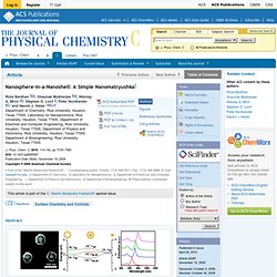 Nanosphere-in-a-Nanoshell: A Simple Nanomatryushka† - The Journal of Physical Chemistry C