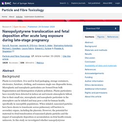 Nanopolystyrene translocation and fetal deposition after acute lung exposure during late-stage pregnancy
