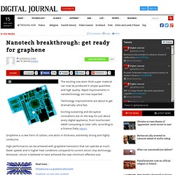 Nanotech breakthrough: get ready for graphene