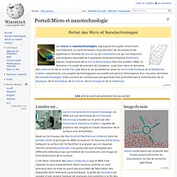Portail:Micro et nanotechnologie