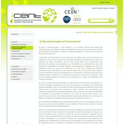 iCEINT - International Consortium for the Environmental Implication of Nanotechnology - Nanotechnologies & environnement