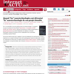 Quand “les” nanotechnologies ont détourné “la” nanotechnologie de son projet durable