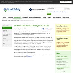 FSAI 08/04/09 Leaflet: Nanotechnology and Food