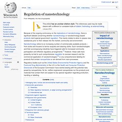 Regulation of nanotechnology
