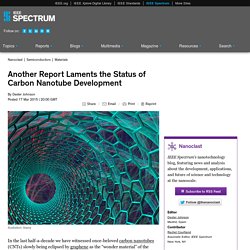 Another Report Laments the Status of Carbon Nanotube Development