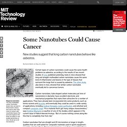 Nanotubes Could Cause Cancer