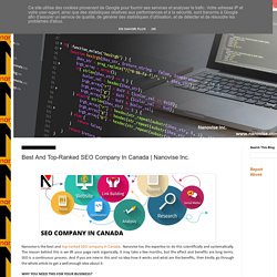 Nanovise Inc.: Best And Top-Ranked SEO Company In Canada