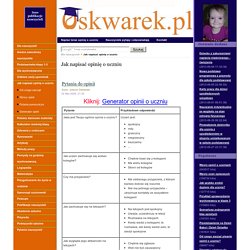 Jak napisać opinię o uczniu - Oskwarek.pl