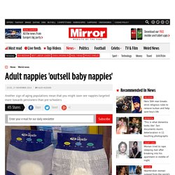 Adult nappies 'outsell baby nappies'