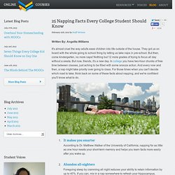 25 Napping Facts Every College Student Should Know - Online College CoursesOnline College Courses