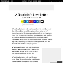 A Narcissist’s Love Letter