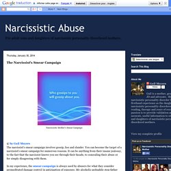 Narcissistic Abuse: The Narcissist's Smear Campaign