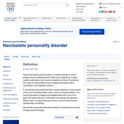 Narcissistic personality disorder - Definition, Symptoms