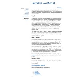 Narrative JavaScript