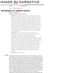 Narratology as a cognitive science by David Herman