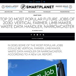 Top 20 most popular future jobs of 2030: Vertical farmer, limb maker, waste data handler, narrowcaster
