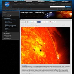 NASA's SDO Observes Fast-Growing Sunspot