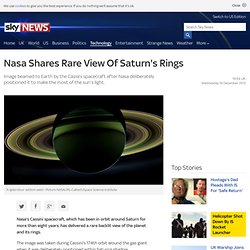 Nasa Shares Rare View Of Saturn's Rings
