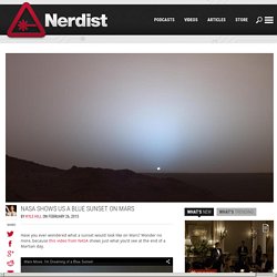 NASA Shows Us a Blue Sunset on Mars