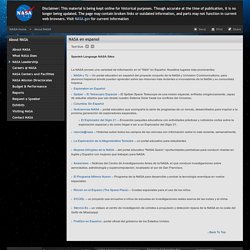 NASA - Spanish Language NASA Sites