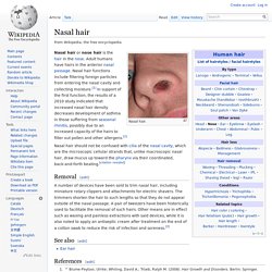 Nasal hair