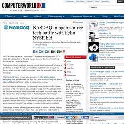 NASDAQ in open source tech battle with £7bn NYSE bid