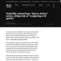 Harry Potter banned: Nashville Catholic school bans "Harry Potter" book series, citing risk of "conjuring evil spirits"