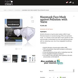 Nasomask Face Mask against Pollution with Valve