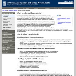 NASP - Who Are School Psychologists?