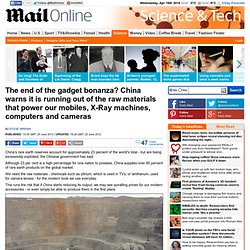 China running out of 'rare earth materials'