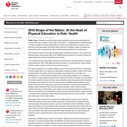 2016 Shape of the Nation: At the Heart of Physical Education is Kids’ Health