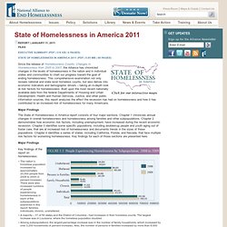 Library: State of Homelessness in America 2011