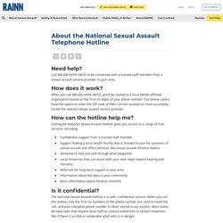 About the National Sexual Assault Telephone Hotline